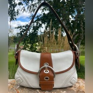 Coach Small Soho Flap Mahogany Brown Leather Shoulder Purse F10188 EUC